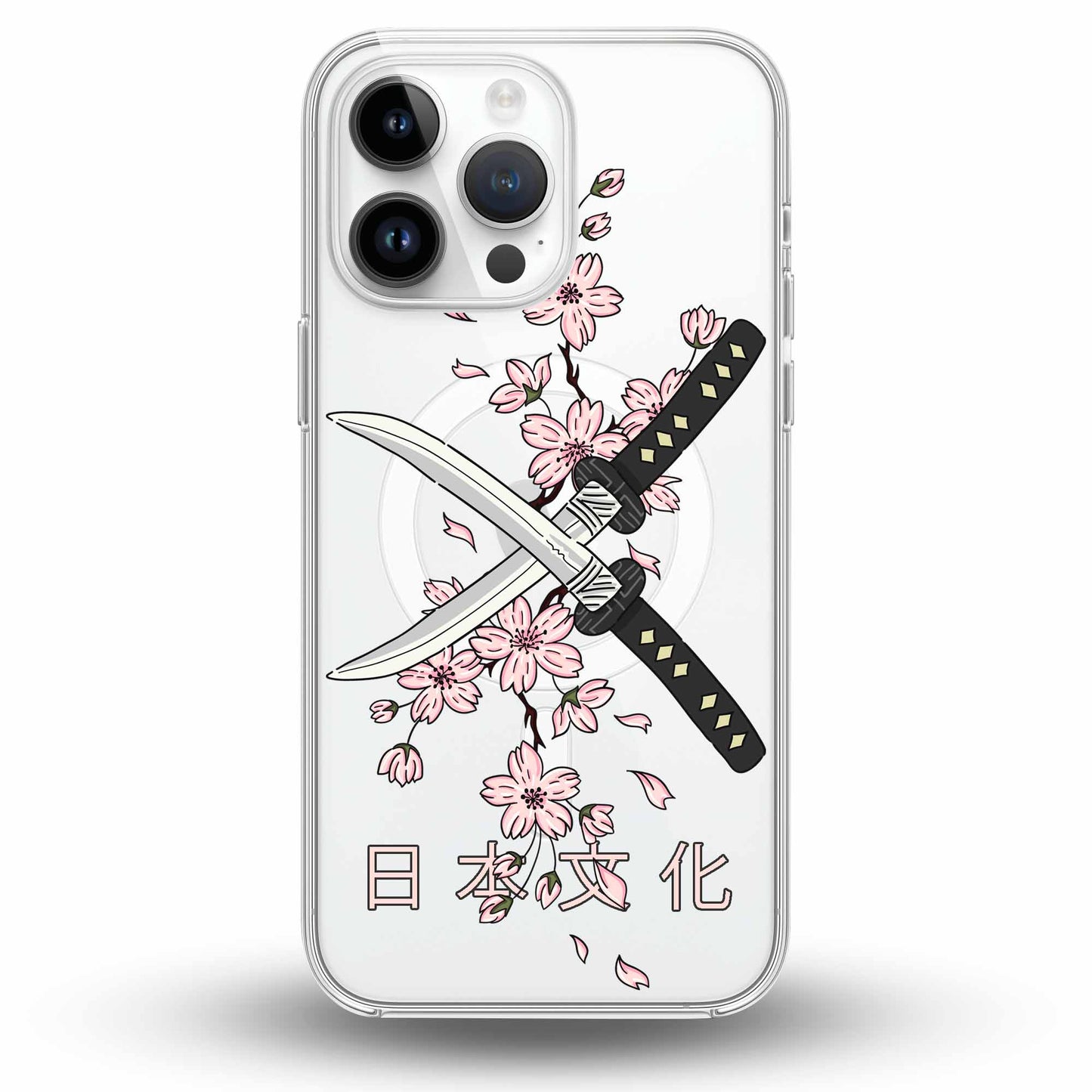 Knife & Sakura (ナイフ&サクラ) - Cover MagSafe Trasparente Personalizzata