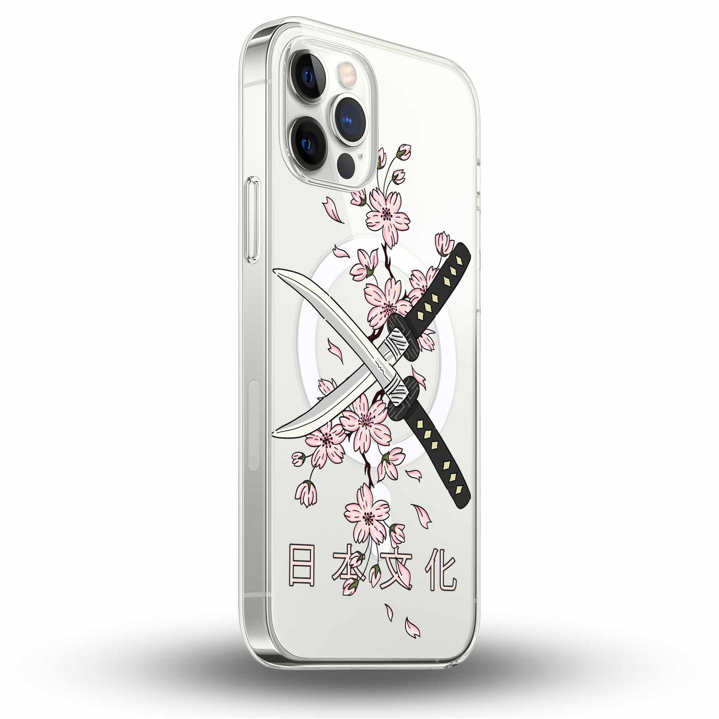 Knife & Sakura (ナイフ&サクラ) - Cover MagSafe Trasparente Personalizzata