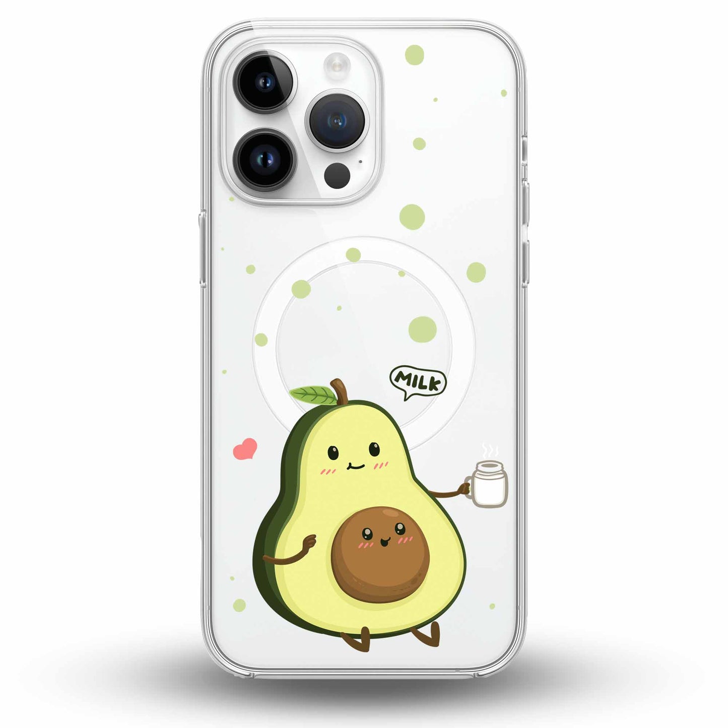 Cute Avocado - Cover MagSafe Trasparente Personalizzata
