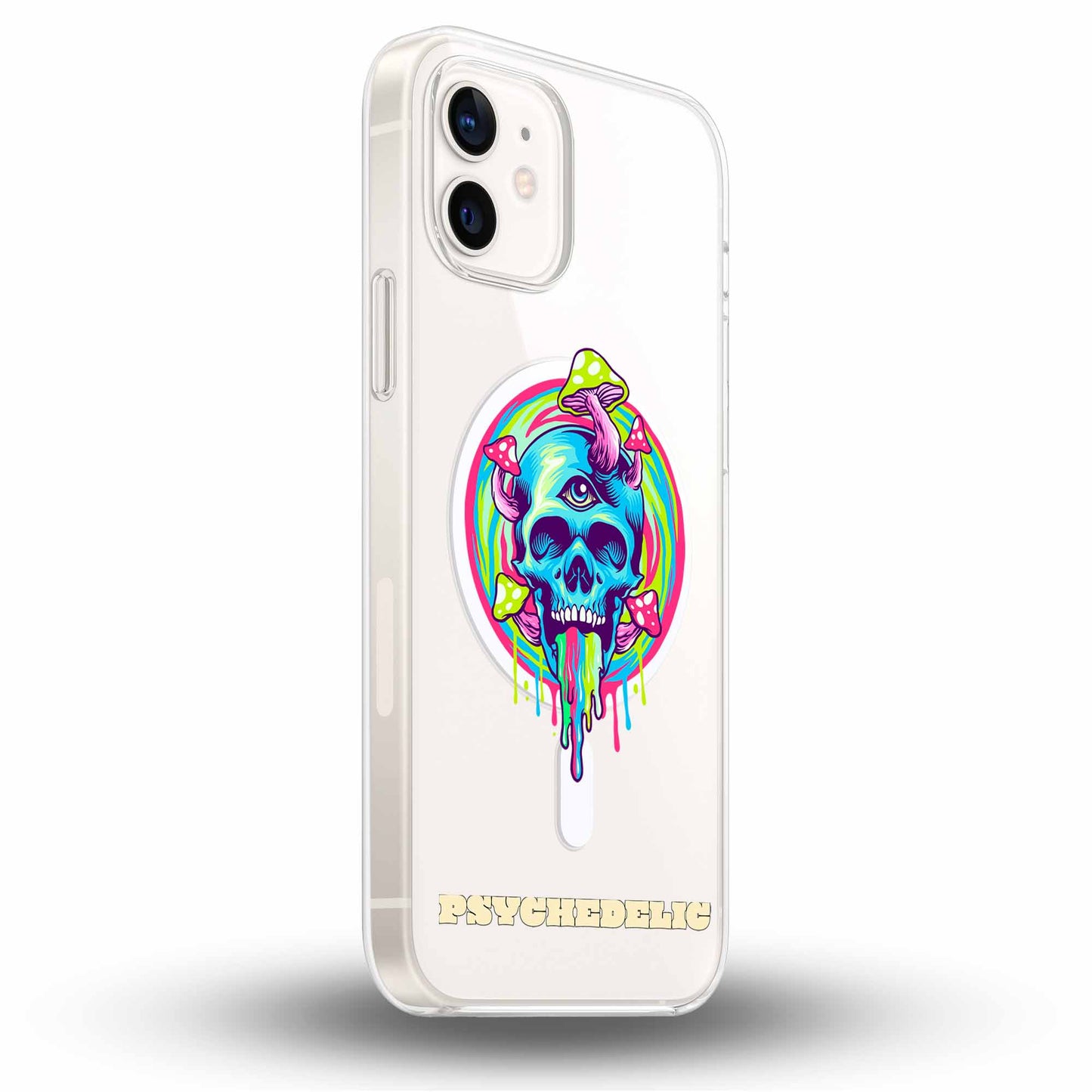 Shroomed Skull - Cover MagSafe Trasparente Personalizzata
