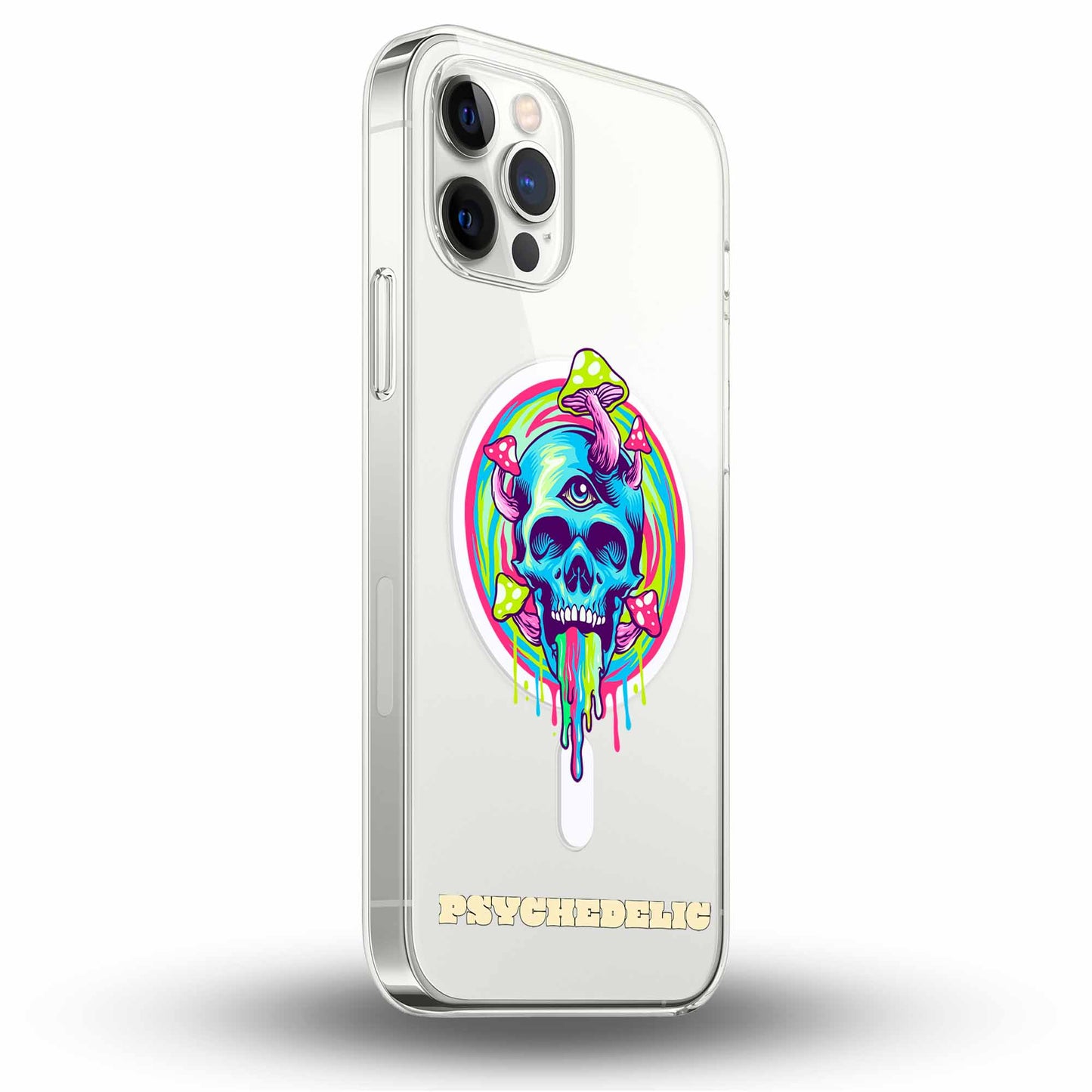 Shroomed Skull - Cover MagSafe Trasparente Personalizzata