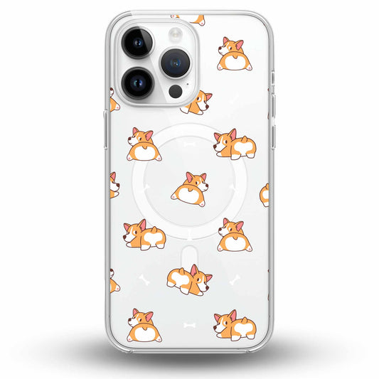 Cute Corgis - Cover MagSafe Trasparente Personalizzata