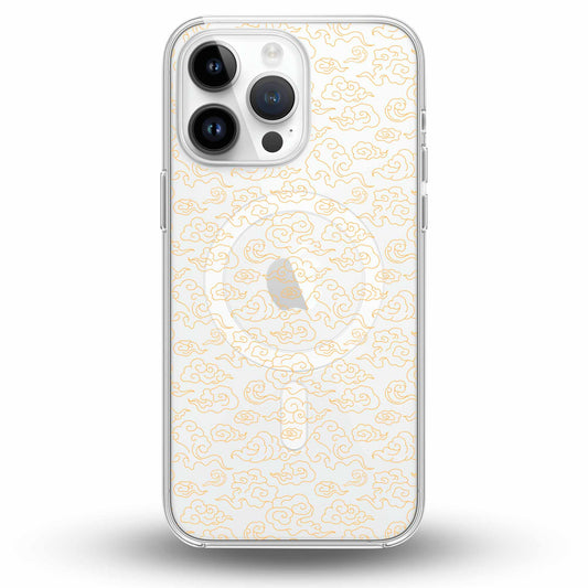 Gold Clouds - Cover MagSafe Trasparente Personalizzata