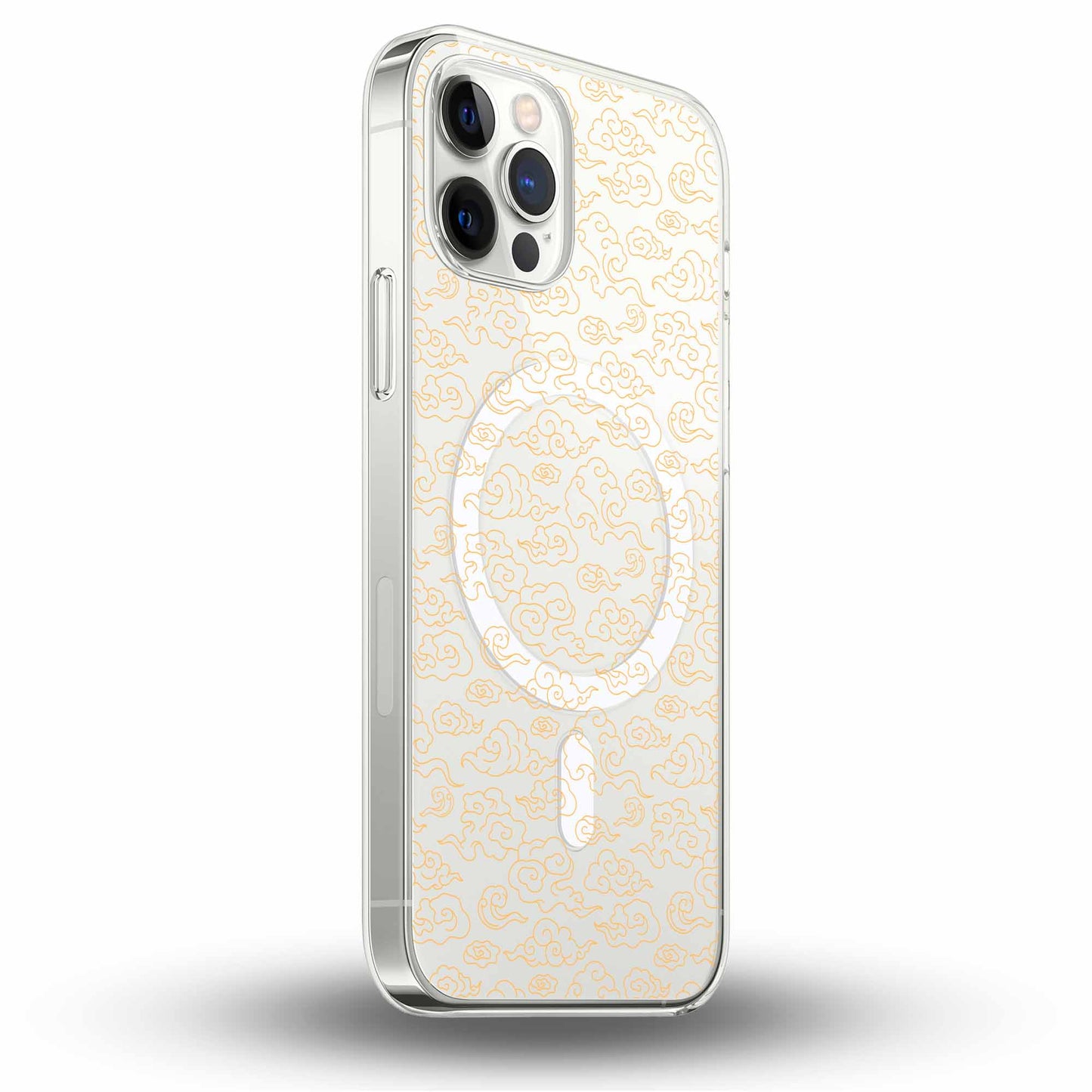 Gold Clouds - Cover MagSafe Trasparente Personalizzata