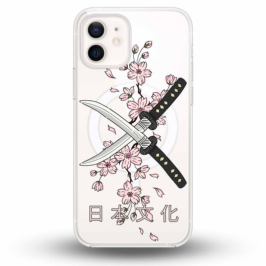 Knife & Sakura (ナイフ＆サクラ) - Cover MagSafe Trasparente Personalizzata