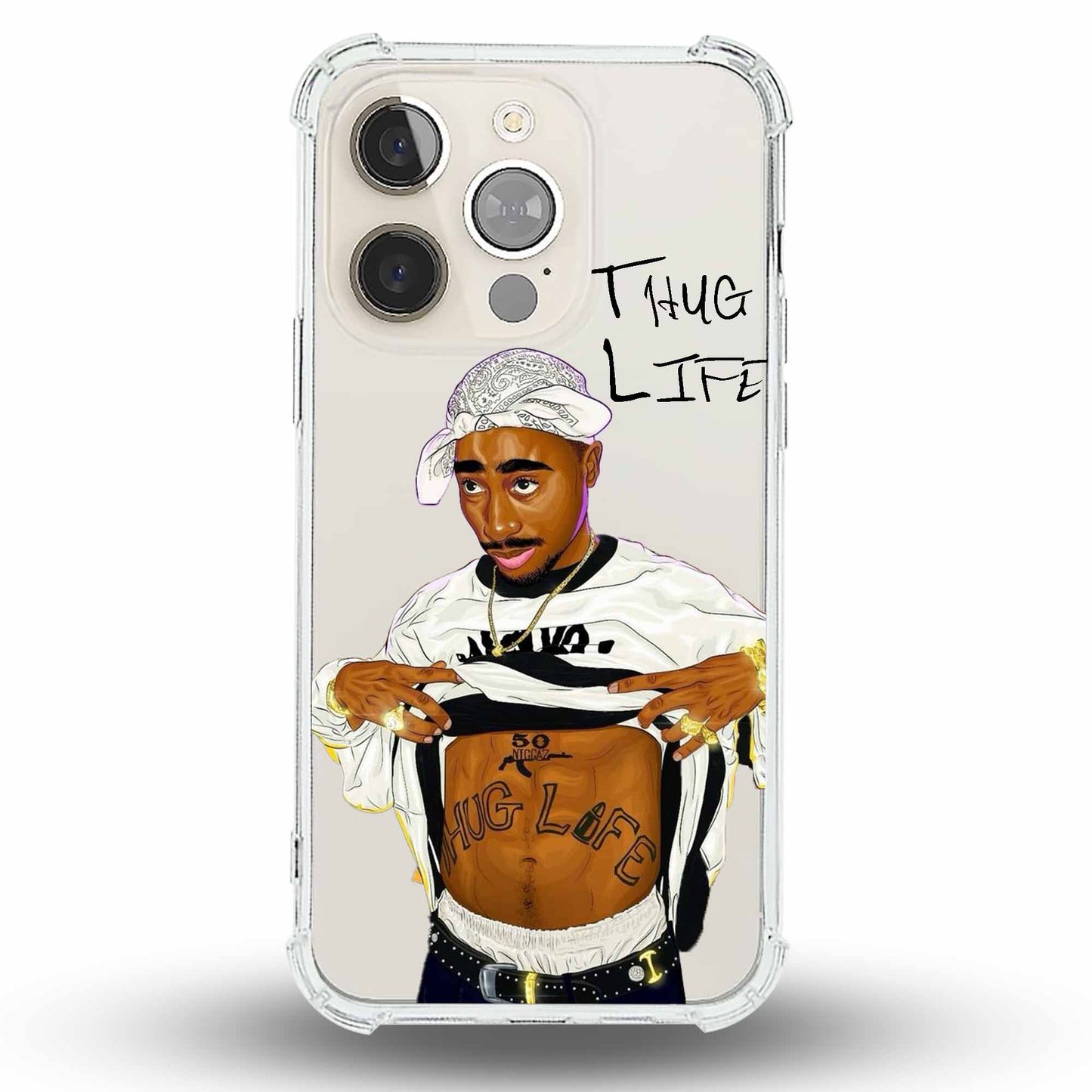 Thug Life - Cover Trasparente Personalizzata (Rinforzata)