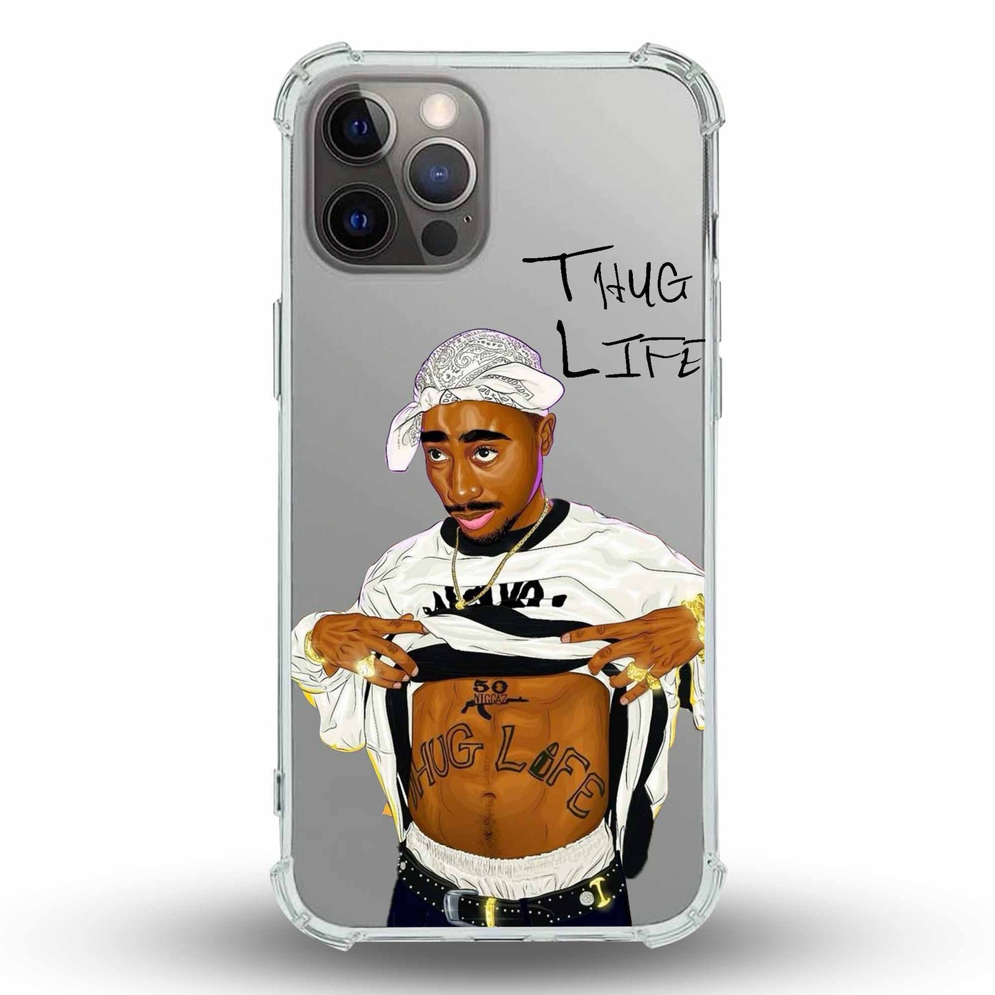 Thug Life - Cover Trasparente Personalizzata (Rinforzata)